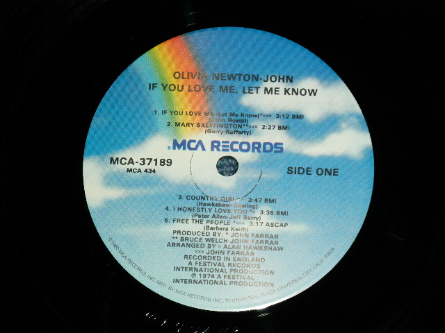 画像: OLIVIA NEWTON-JOHN -  IF YOU LOVE ME, LET ME KNOW  ( Ex+++/MINT-)  /1980's  US AMERICA  REISSUE Used LP 