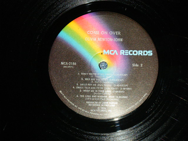 画像: OLIVIA NEWTON-JOHN - COME ON OVER  (Matrix #   A) MCA 970 W2 B.D.I.    B) MCA 971 W2 B.D.I.  )  ( Ex+/Ex++)  /1976 US AMERICA ORIGINAL Used LP 