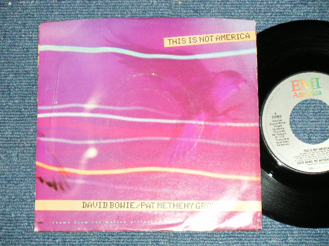 画像1: FAVID BOWIE / PAT METHENY GROUP - THIS IS NOT AMERICA ( Ex++/Ex++;- ) / 1985 US AMERICA ORIGINAL "PROMO Only Same Flip " Used 7" Single 