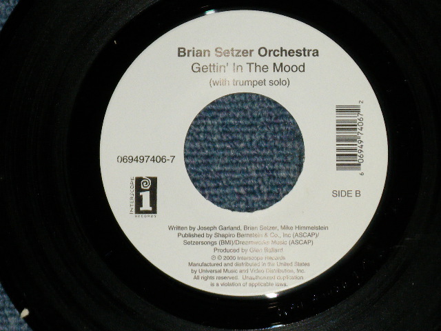画像: BRIAN SETZER ORCHESTRA (STRAY CATS)  - GETTIN' IN THE MOOD ( MINT-/MINT- ) / 2000 US AMERICA ORIGINAL Used 7" Single 
