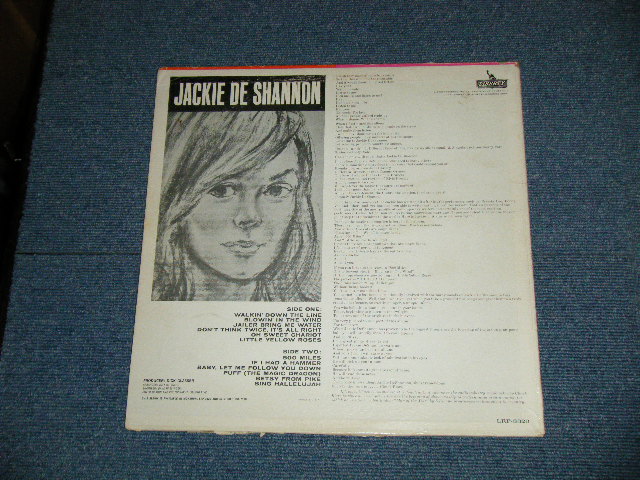 画像: JACKIE DeSHANNON  DE SHANNON -  JACKIE DE SHANNON ( VG+++/Ex+ : EDSP ) TEAROFC / 1963 US AMERICA ORIGINAL MONO Used LP 