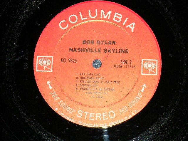 画像: BOB DYLAN - NASHVILLE SKYLINE ( Matrix Number : 1B/1L)( Ex++/MINT-)   / 1969 US AMERICA  ORIGINAL 1st PRESS "360 SOUND Label" STEREO LP