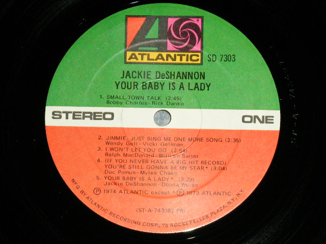 画像: JACKIE DeSHANNON  DE SHANNON - YOUR BABY IS A LADY ( Ex+++/MINT- EDSP ) / 1974 US AMERICA ORIGINAL 1st Press "75 ROCKFELLER Label" Used LP 