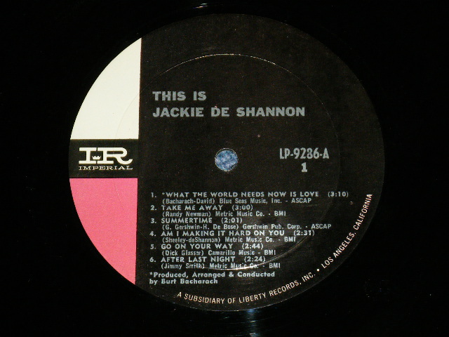 画像: JACKIE DeSHANNON  DE SHANNON -  THIS IS ( Ex+/Ex+++ EDSP ) / 1965 US AMERICA ORIGINAL 1st press "PINK Label" "PROMO STAMP" MONO  Used LP 