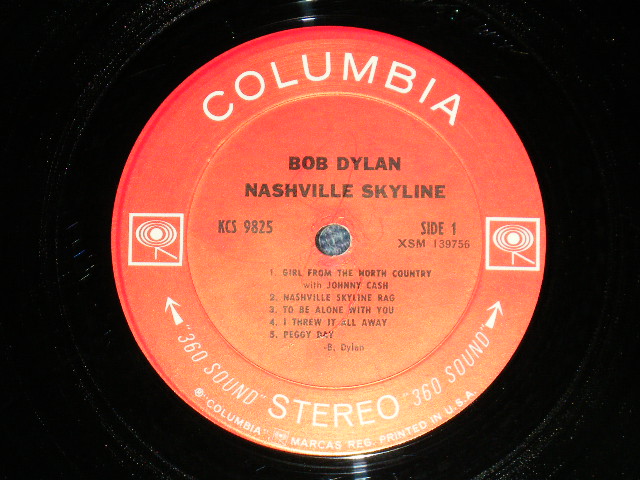 画像: BOB DYLAN - NASHVILLE SKYLINE ( Matrix Number : 1B/1L)( Ex++/MINT-)   / 1969 US AMERICA  ORIGINAL 1st PRESS "360 SOUND Label" STEREO LP