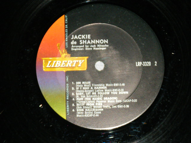 画像: JACKIE DeSHANNON  DE SHANNON -  JACKIE DE SHANNON ( VG+++/Ex+ : EDSP ) TEAROFC / 1963 US AMERICA ORIGINAL MONO Used LP 
