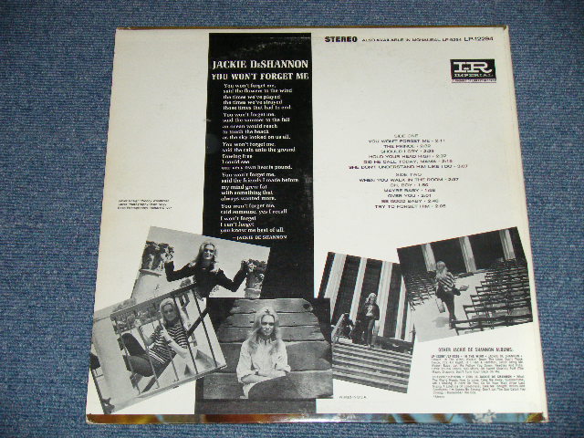 画像: JACKIE DeSHANNON  DE SHANNON - YOU WON'T FORGETME  (  Ex++/Ex++ : EDSP ) / 1965 US AMERICA ORIGINAL STEREO Used LP 