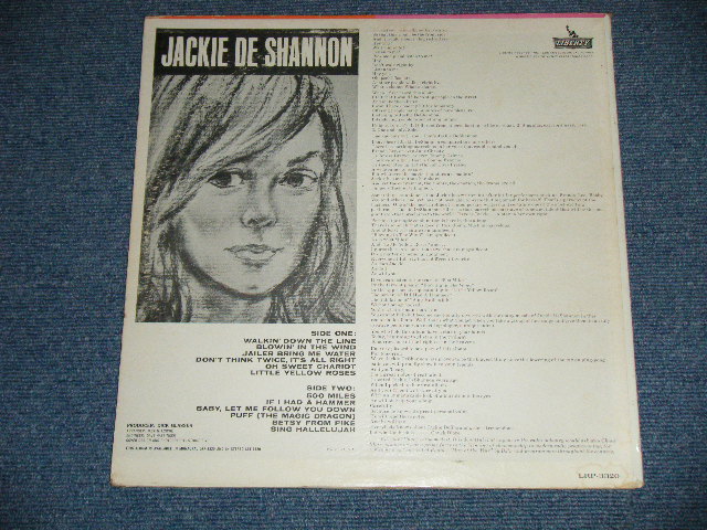 画像: JACKIE DeSHANNON  DE SHANNON -  JACKIE DE SHANNON ( Ex+/Ex+ : EDSP ) TEAROFC / 1963 US AMERICA ORIGINAL MONO Used LP 