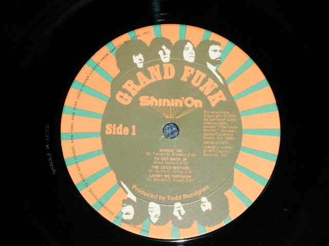 画像: GFR GRAND FUNK RAILROAD - SHININ' ON ( Ex/MNT- ) / 1974 US AMERICA ORIGINAL "RECORD CLUB Release" 1st Press "With 3-D Cover" "With INSERTS" Used LP