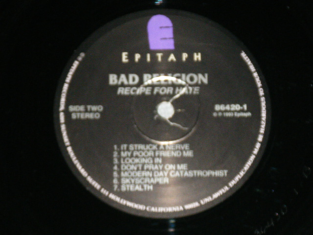 画像: BAD RELIGION -  RECIDE FOR HATE ( Ex++/MINT-)  / 1993 US ORIGINAL Used LP 