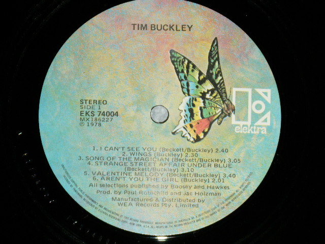 画像: TIM BUCKLEY -  TIM BUCKLEY   ( Ex+++/MINT-)   / 1978 AUSTRALIA ORIGINAL Used LP 