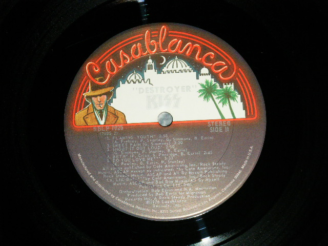 画像:  KISS - DESTROYER ( Ex+++/MINT-)  / 1976  US AMERICA ORIGINAL "1st PRESS Label"  Used  LP 