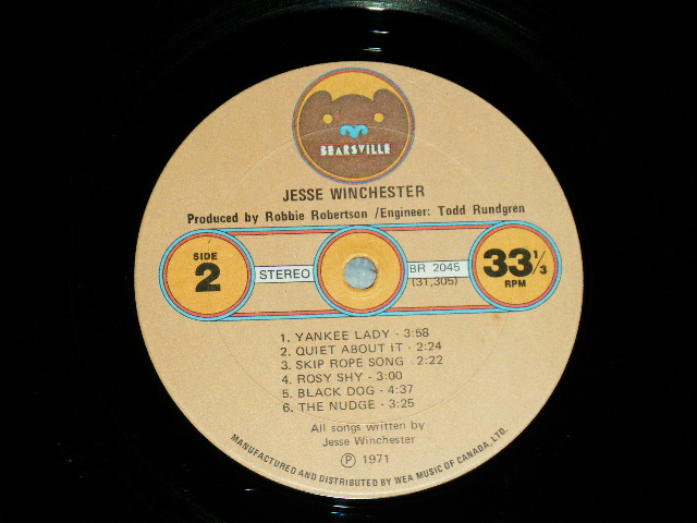 画像: JESSE WINCHESTER - JESSE WINCHESTER ( Ex+++/MINT-) / 1976 CANADA Reissue Used LP 