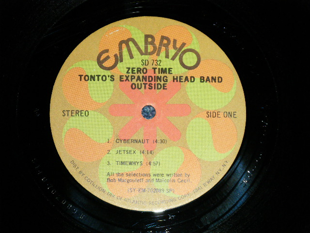 画像: TONTO'S EXPANDING HEAD BAND  - ZERO TIME (UK PROGRE / Moog Synthesizer ) ( Ex/Ex+++)  /1971 US AMERICA ORIGINAL Used LP 