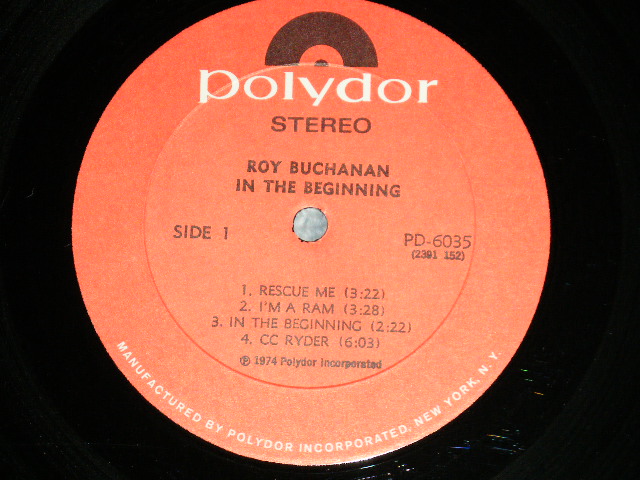 画像: ROY BUCHANAN -  IN THE BEGINNING ( VG++/Ex++ Looks:Ex+)   / 1974 US AMERICA ORIGINAL Used LP