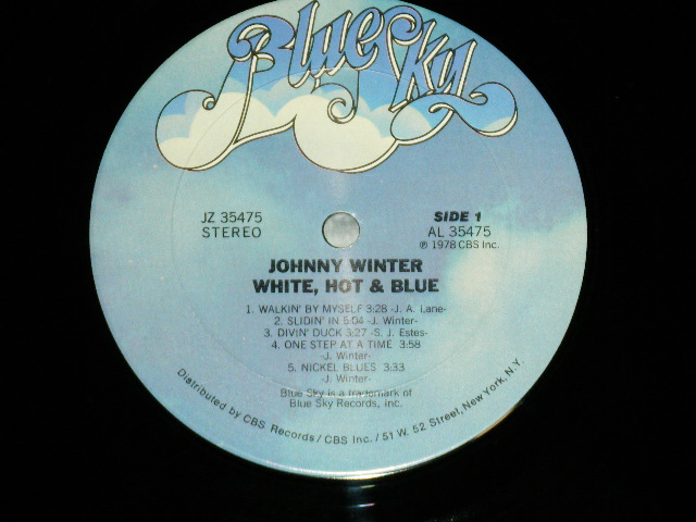 画像: JOHNNY WINTER -  WHITE, HOT & BLUE  ( Ex+++/MINT- : Cut Out) / 1978 US AMERICA ORIGINAL Used LP 