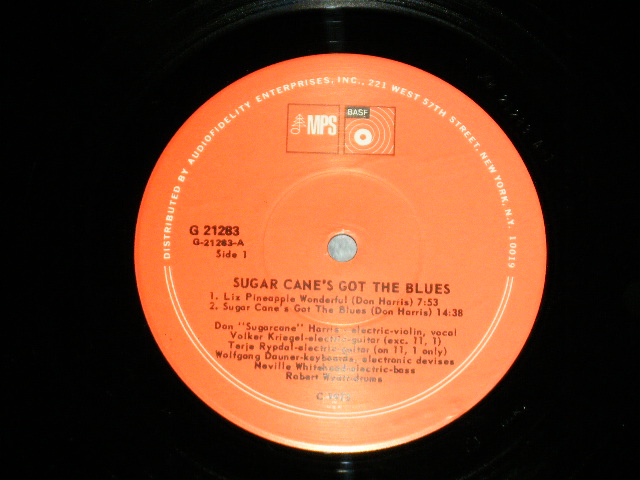 画像: DON SUGAR CANE HARRIS - SUGAR CANE'S GOT THE BLUES ( Ex/Ex++: Cutout )  /1973 US AMERICA ORIGINAL Used LP 