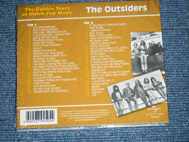 画像: The OUTSIDERS (60's DUTCH ROCK) - THE GOLDEN YEARS OF DUTCH POP MUSIC : A & B SIDES AND MORE  ( SEALED )   / 2014 NETHERLANDS  ORIGINAL "Brand new SEALED" 2-CD's 