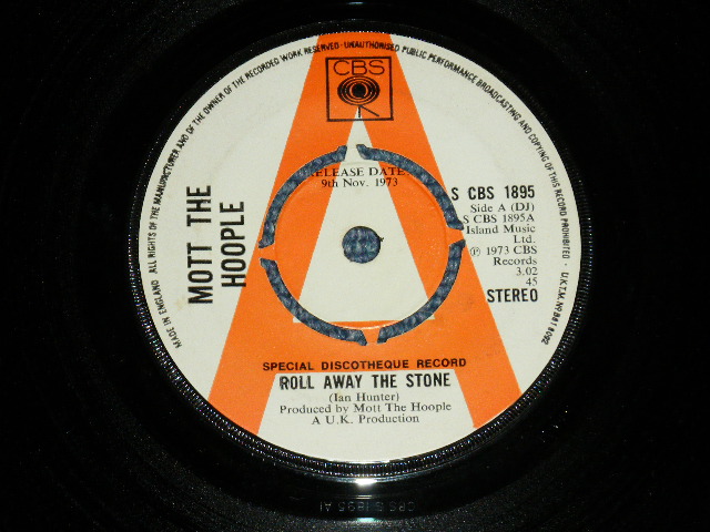 画像: MOTT THE HOOPLE  - ROLL AWAY THR STONE : WHERE DO YOU ALL COME FROM ( Ex+++/Ex+++ ) / 1973 UK ENGLAND ORIGINAL "WHITE Label PROMO with RED 'A' Label" Used 7" Single 