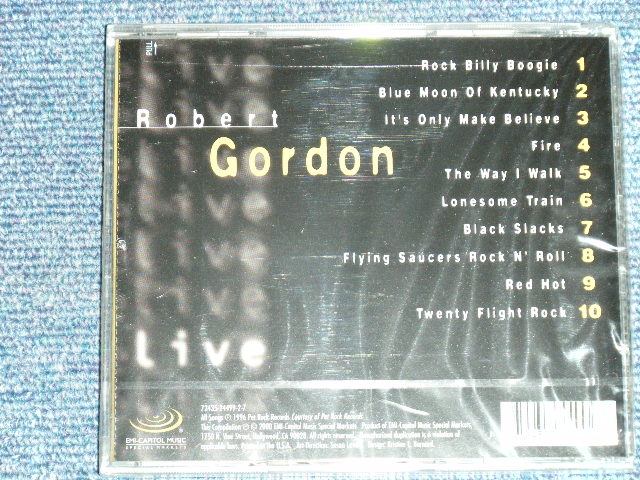 画像: ROBERT GORDON -  LIVE ( SEALED ) / 1996  US AMERICA ORIGINAL  "BRAND NEW SEALED" CD  