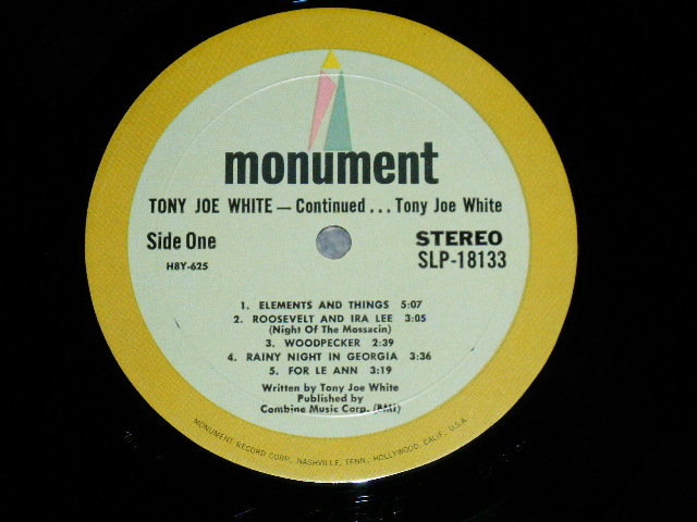 画像: TONY JOE WHITE - ... CONTINUE  ( Matrix # 1L/2L  Ex-/MINT- ) / 1969 US AMERICA   ORIGINAL Used LP 