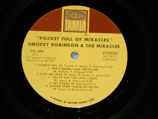 画像: SMOKEY ROBINSON and The MIRACLES - POCKET FULL OF MIRACLES ( MINT-/Ex+,Ex+++) / 1969 US AMERICA ORIGINAL STEREO   Used LP