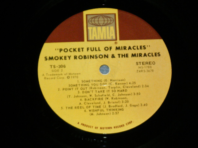 画像: SMOKEY ROBINSON and The MIRACLES - POCKET FULL OF MIRACLES ( MINT-/Ex+,Ex+++) / 1969 US AMERICA ORIGINAL STEREO   Used LP