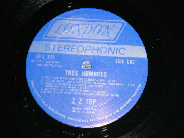 画像: ZZ TOP -  TRES HOMBRES  (  MATRIX #    A) SAHS 1644-2  Bell Sound sf    B) SAHS 1645-4  Bell Sound sf  )  (E++/MINT-)   / 1973 US AMERICA ORIGINAL Used LP