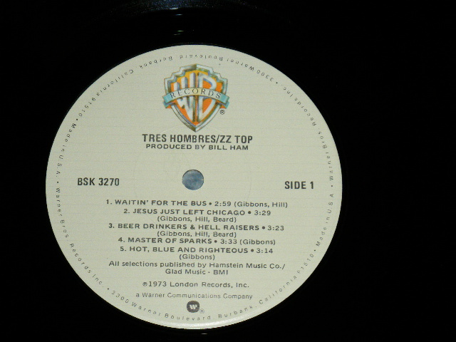 画像: ZZ TOP -  TRES HOMBRES  (  MATRIX #    A)  BSK-1-3207   LW ７   B)  BSK-2-3207   LW 6 )  (E+/MINT-)   / 1978 Version  US AMERICA REISSUE Used LP