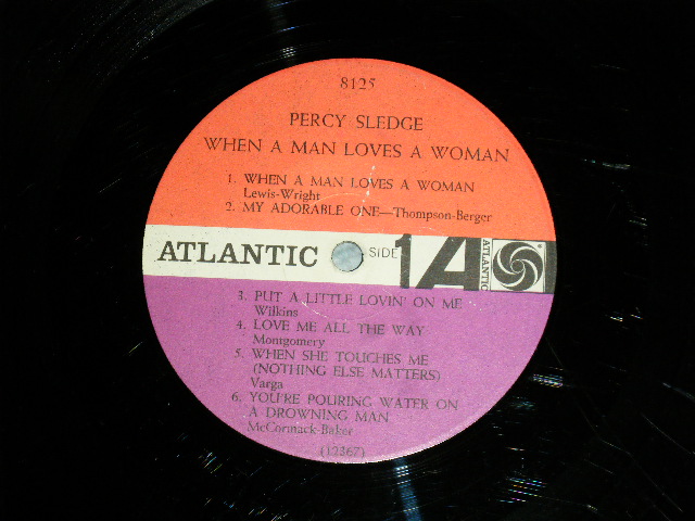 画像: PERCY SLEDGE - WHEN A MAN LOVES A WOMAN ( Ex-/Ex Looks:Ex- ) / 1966 US AMERICA ORIGINAL 1st Press "RED & PLUM With BLACK FUN on RIGHT SIDE" Label MONO Used LP 