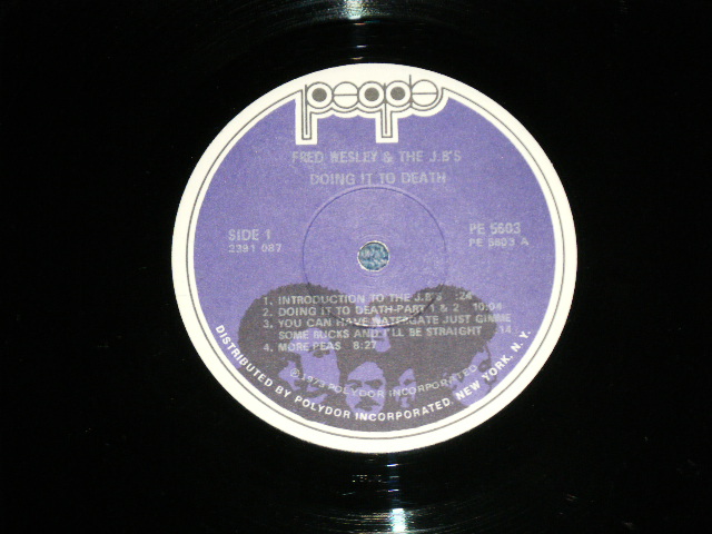 画像: The J.B.'S JB'S (JAMES BROWN) - DOING IT TO DEATH   ( Ex+++/Ex++ Looks:Ex++ ) / 1973 US AMERICA ORIGINAL Used LP