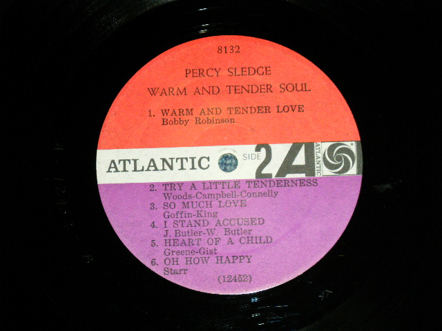 画像: PERCY SLEDGE - WARM AND TENDER SOUL ( Ex+++/MINT- : BB ) / 1966 US AMERICA ORIGINAL 1st Press "RED & PLUM With BLACK FUN on RIGHT SIDE" Label MONO Used LP 