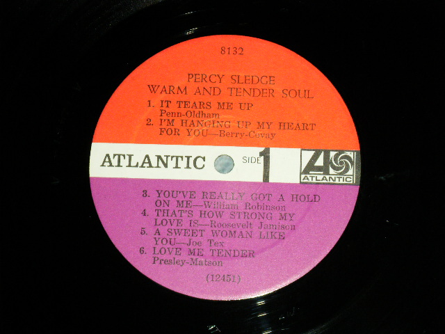 画像: PERCY SLEDGE - WARM AND TENDER SOUL ( Ex+++/MINT- : BB ) / 1966 US AMERICA ORIGINAL 1st Press "RED & PLUM With BLACK FUN on RIGHT SIDE" Label MONO Used LP 