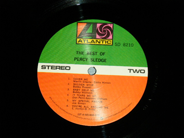 画像: PERCY SLEDGE - THE BEST OF PERCY SLEDGE (Ex+++/MINT-) / 1976 Version  US AMERICA 3rd Press Small "75 ROCKFELLER with 'w'" Label  Used LP 