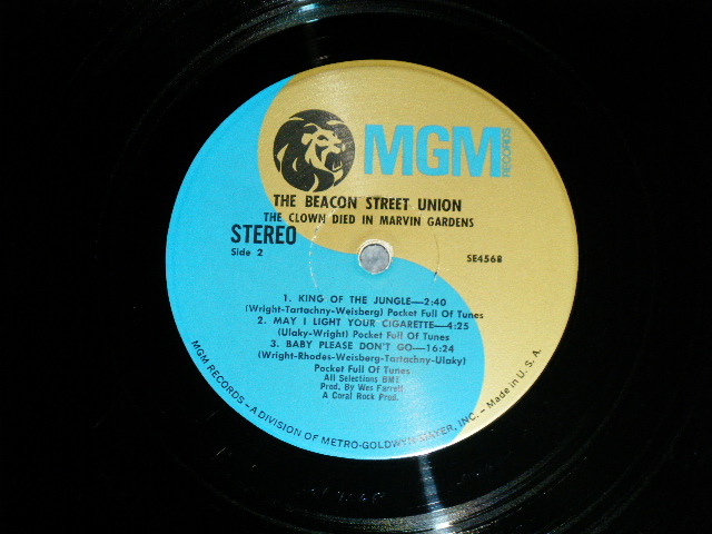 画像: BEACON STREET UNION  - THE CLOWN DIED IN MARVIN GARDENS (PSYCHE)  ( Ex-/MINT- )  / 1968 US AMERICA ORIGINAL Used LP 