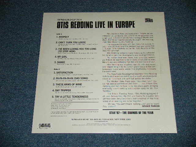 画像: OTIS REDDING - LIVE IN EUROPE (SEALED) / 2003 US AMERICA REISSUE "180 gram Heavy Weight" "BRAND NEW SEALED"    LP 