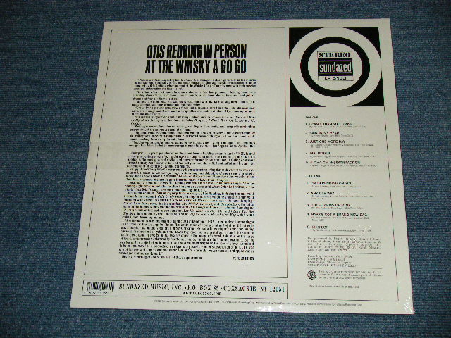 画像: OTIS REDDING -  IN PERSON :AT THE WHISKY AGO GO  (SEALED) / 2003 US AMERICA REISSUE "180 gram Heavy Weight" "BRAND NEW SEALED"  LP 