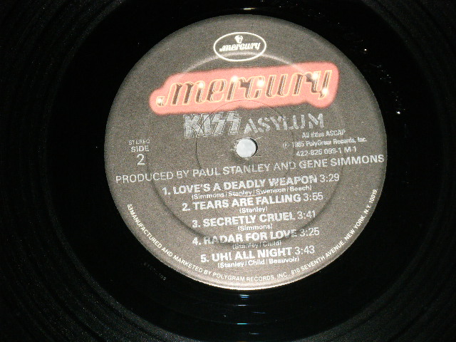 画像:  KISS - ASYLUM ( Ex++/MINT-) / 1985 US AMERICA ORIGINAL Used   LP 
