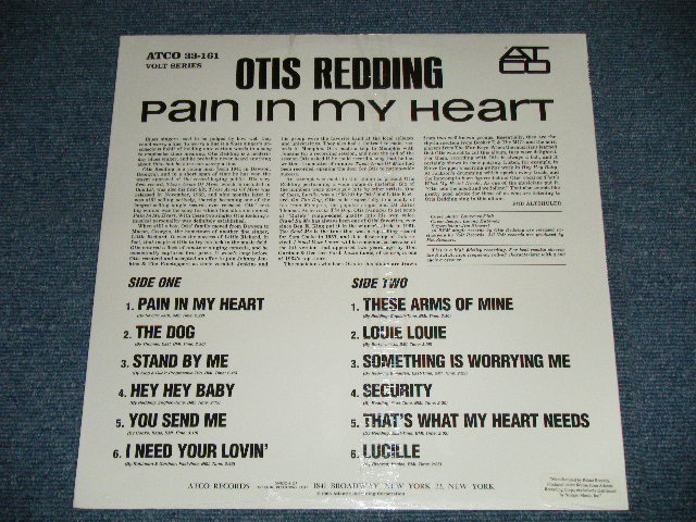 画像: OTIS REDDING -  PAIN IN MY HEART  (SEALED) / US AMERICA REISSUE " "BRAND NEW SEALED"  MONO LP 