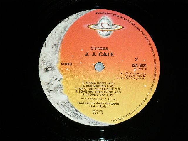 画像: J.J. CALE  J.J.CALE - SHADES (Ex++/MINT- STEAROFC) / 1981 US AMERICA ORIGINAL Used LP