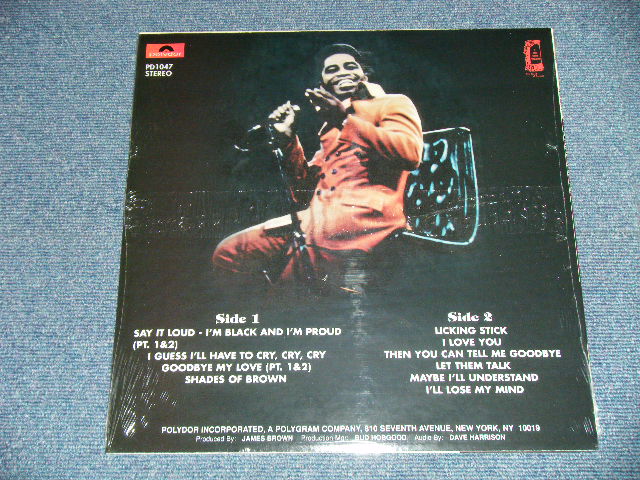 画像: JAMES BROWN -  SAY IT LOUD : I'M BACK AND I'M PROUD  ( SEALED ) / US AMERICA REISSUE "BRAND NEW SEALED" LP