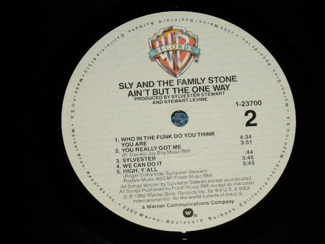 画像: SLY & THE FAMILY STONE - AIN'T BUT THE ONE WAY ( Ex++/MINT-)  / 1982  US AMERICA ORIGINALUsed  LP