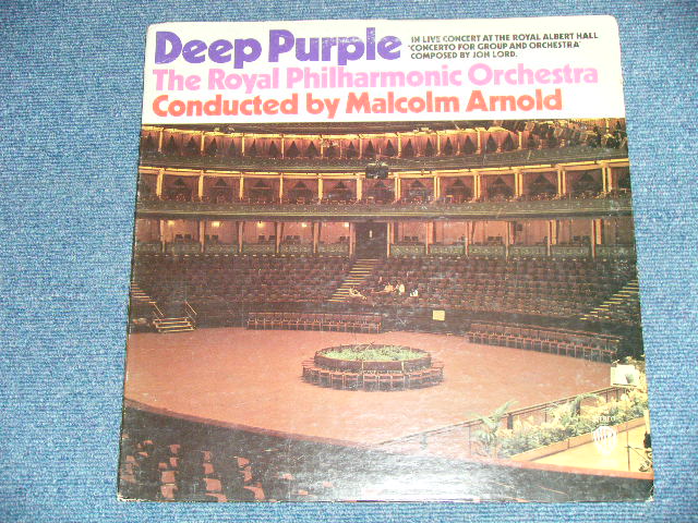 画像: DEEP PURPLE The ROYAL PHILHARMONIC Orchestra Conducted by MALCOLM ARNOLD - DEEP PURPLE The ROYAL PHILHARMONIC Orchestra Conducted by MALCOLM ARNOLD: IN LIVE AT THE ROYAL ALBERT HALL : CONCERTO FOR GROUP AND ORCHESTRA  (  Matrix #    A)  39672-1 D-2   B)  39673-1 D-2 ) ( Ex/Ex-,Ex++ : EDSP)  / 1971 US AMERICA  ORIGINAL 1st Press " GREEN With 'WB' Logo on Top Label"  Used  LP 