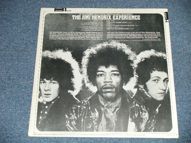 画像: JIMI HENDRIX - ARE YOU EXPERIENCED (Matrix # A)10681 R-6261-A  1-F 0 D B)10682 R-6261-B1-A B6)(POOR/Ex+) / 1968 US AMERICA ORIGINAL 1st Press "TRI-COLOR Label" "MONO" Used  LP 