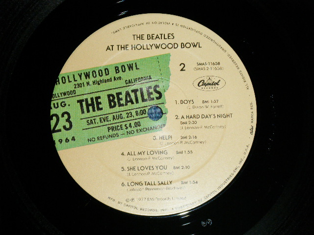 画像: The BEATLES - AT THE HOLLYWOOD BOWL (With CUSTOM INNER SLEEVE + FLYER) (MINT-/MINT) / 1964 US AMERICA  ORIGINAL Used LP   