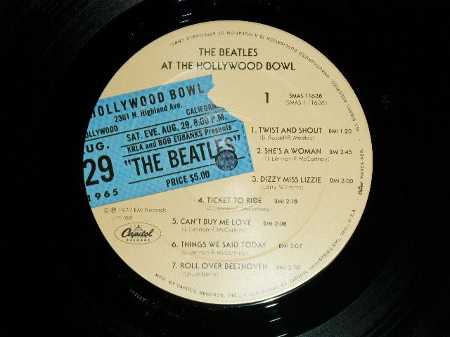 画像: The BEATLES - AT THE HOLLYWOOD BOWL (With CUSTOM INNER SLEEVE + FLYER) (MINT-/MINT) / 1964 US AMERICA  ORIGINAL Used LP   