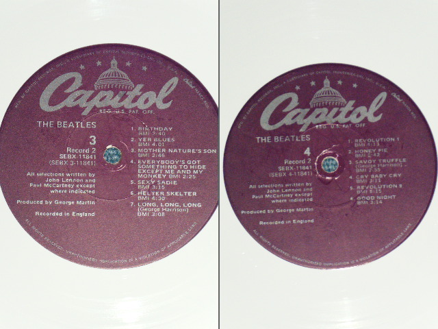 画像:  BEATLES  - THE BEATLES ( WHITE ALBUM ) (NO INSERTS )  ( Ex/ MINT- SIDE-D:Poor Jump  )  / 1978 US AMERICA Limited "WHITE WAX Vinyl"  Used 2-LP 