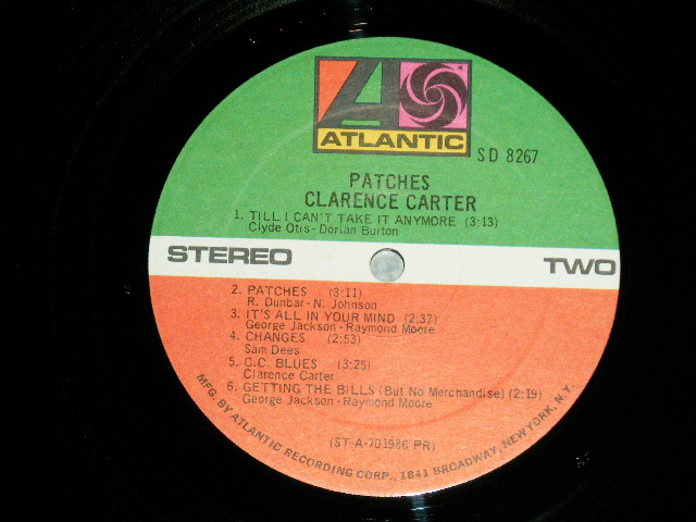 画像: CLARENCE CARTER - PATCHES ( Ex+++/MINT-  Cut Out) / 1970 US ORIGINAL "GREEN '& RED Label" "1841 BROADWAY Label" Used  LP 