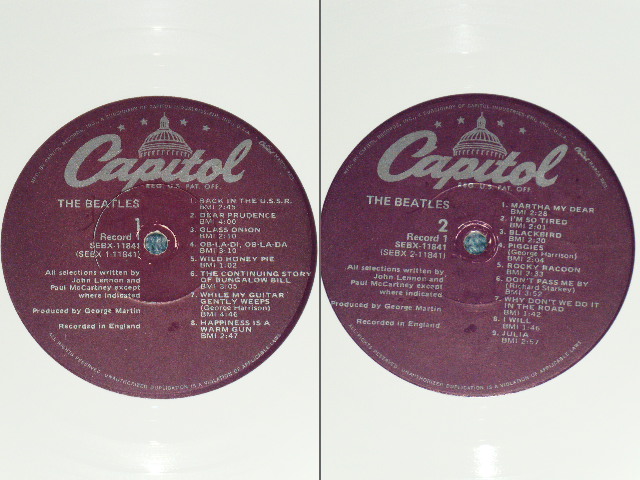 画像:  BEATLES  - THE BEATLES ( WHITE ALBUM ) (NO INSERTS )  ( Ex/ MINT- SIDE-D:Poor Jump  )  / 1978 US AMERICA Limited "WHITE WAX Vinyl"  Used 2-LP 