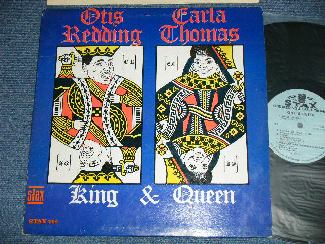 画像1: OTIS REDDING & CARLA THOMAS - KING & QUEEN ( Matrix #  A)  STX-12507-1B     B)  STX-12508-1A  ) (  Ex++/Ex+++ EDSP )  / 1967 US AMERICA ORIGINAL  1st Press "BLUE Label"  "1841 BROADWAY Label" " MONO Used LP 